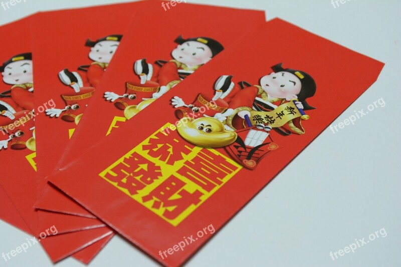 Red New Year Chinese New Year Red Envelope Free Photos