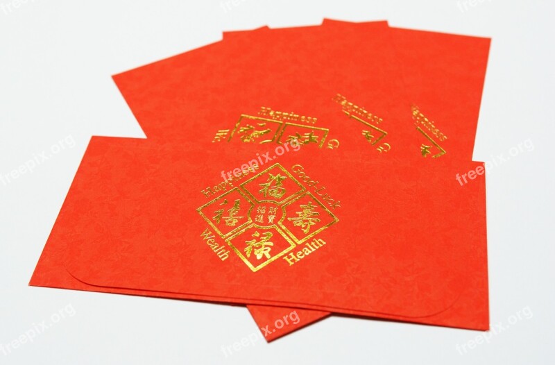 Red New Year Chinese New Year Red Envelope Free Photos