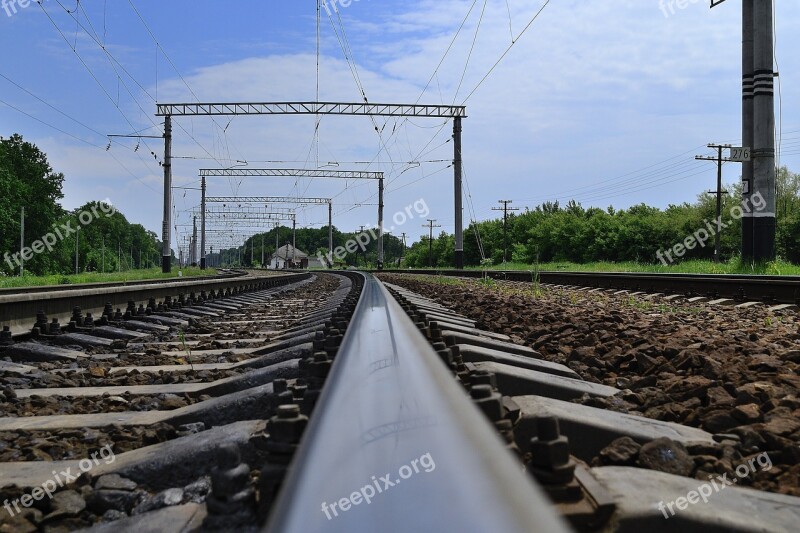 Railway Transport Train Travel Landscape