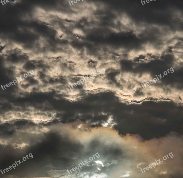 Clouds White Grey Cloudscape Sun