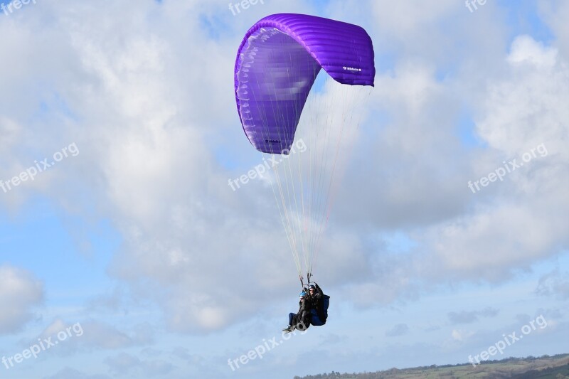 Paragliding Paragliders Two-seater Wing Purple Sailing