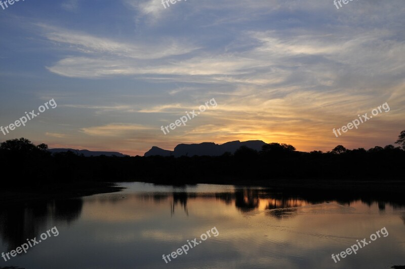 South Africa Pond Africa Sunset Free Photos