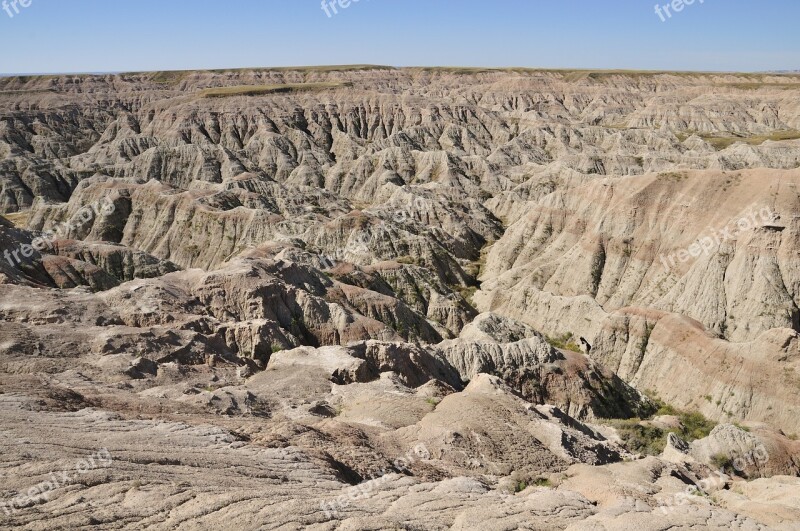 Badlands National Park Usa Landscape Free Photos