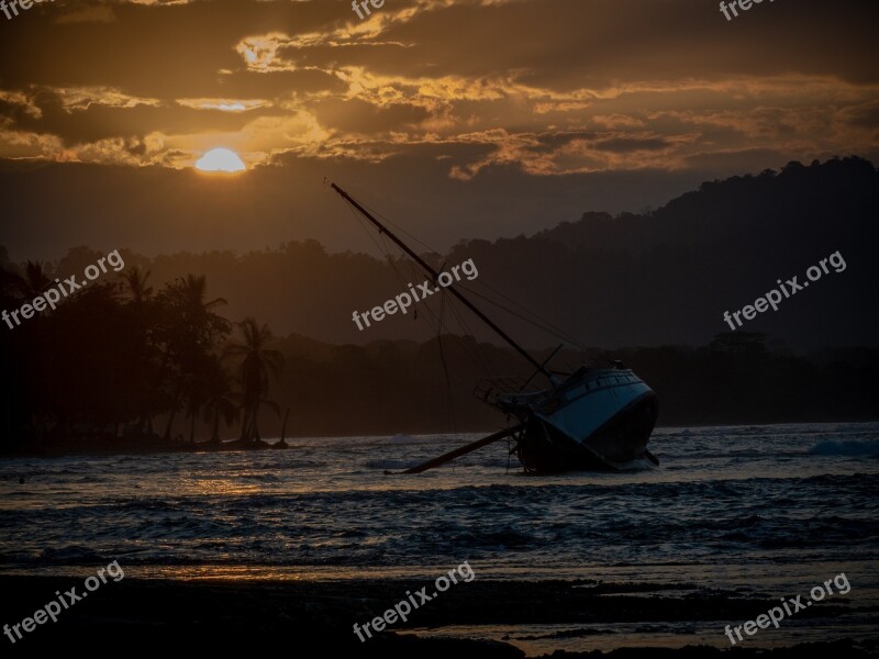 Puerto Viejo Costa Rica Sunset Beach Free Photos