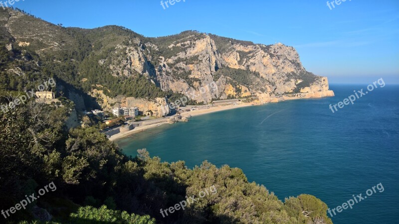 Sea Varigotti Beach Liguria The Bay Of The Saracens