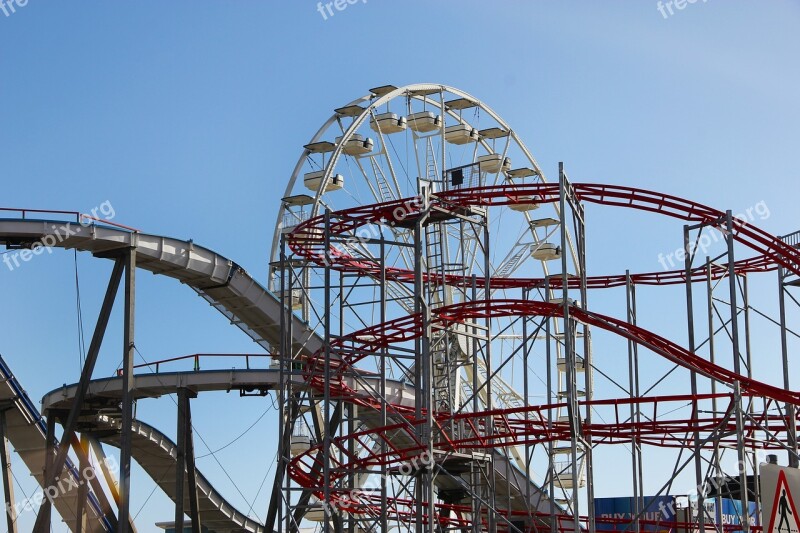 Fair Big Dipper Fun Roller Coaster Excitement