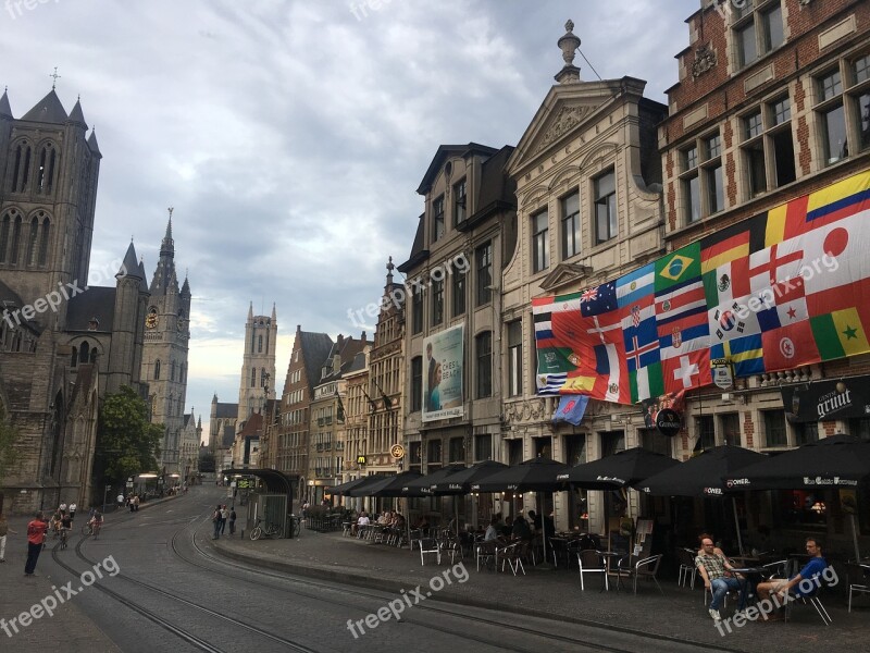 Ghent City Belgium Flanders Channels