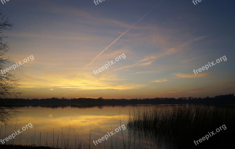 Sunset Abendstimmung Evening Sky Mood Afterglow