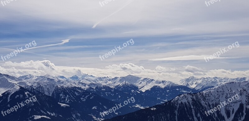 Summit Mountains Sky Skyline Free Photos