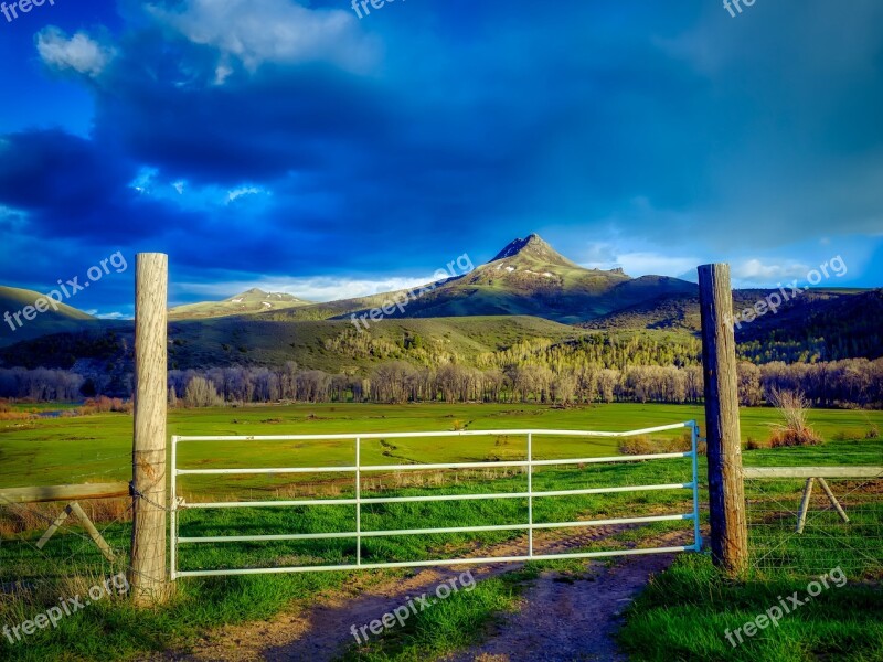 Colorado America Squaw Mountain Sunset Dusk