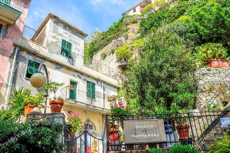 Cinque Terre Riomaggiore Architecture Mediterranean Coastal