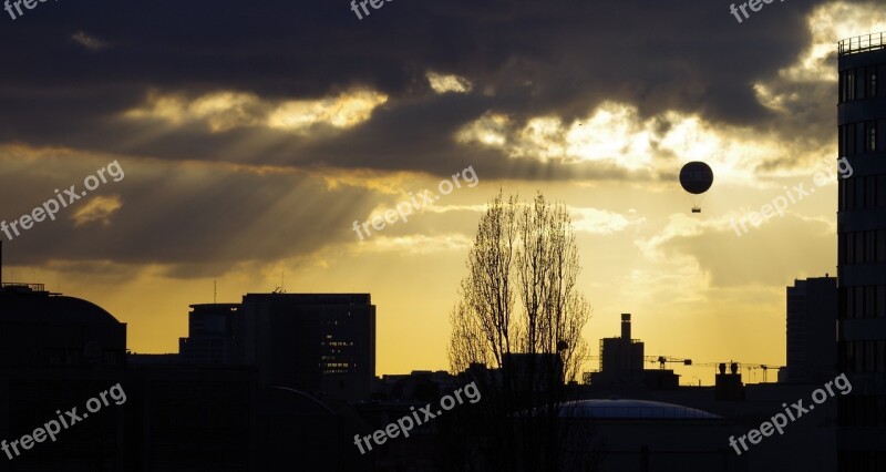 Sky City Sunbeam Skyline Sunset