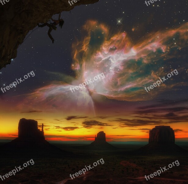 Photo Montage Hide Nebula Monument Valley Free Photos