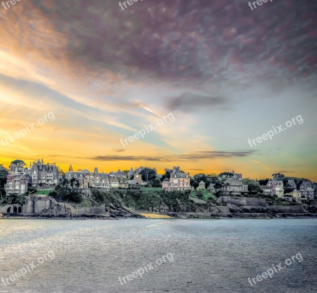 Brittany Saint Malo Landscape Horizon Sky