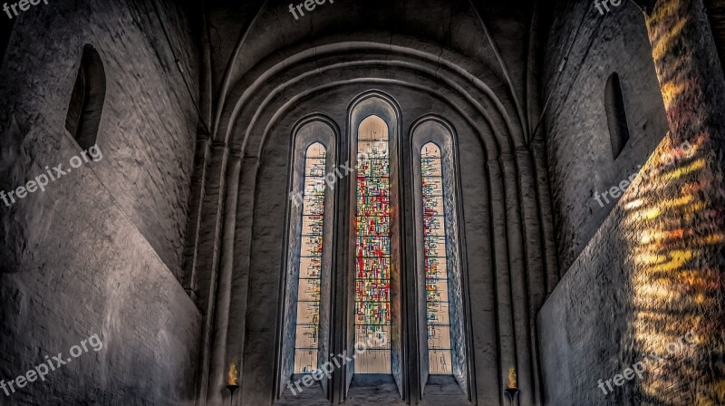 Church Interior Window Stained Glass Window Light Reflection