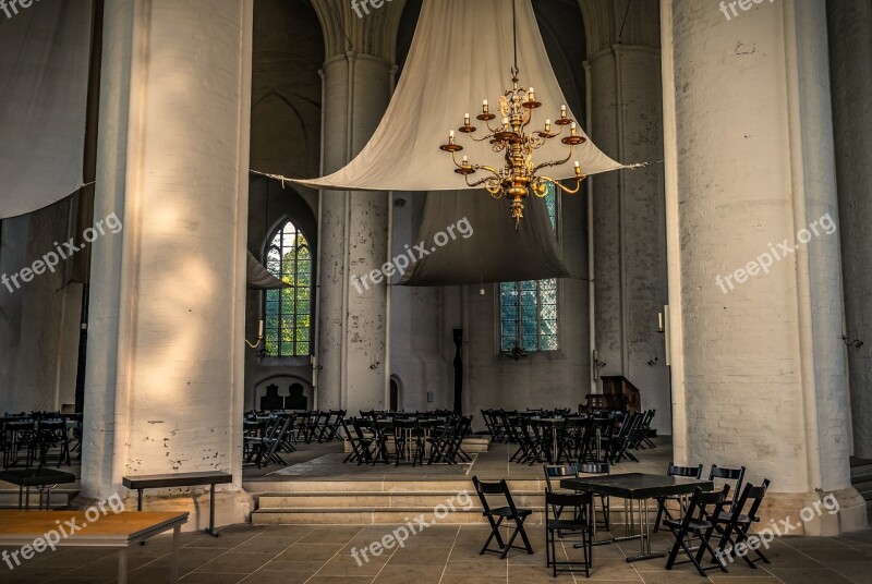 Church Interior Light Sail Shade Deco