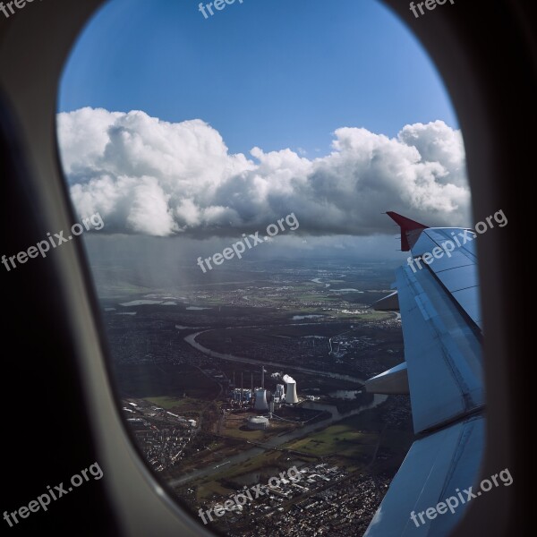 Flight Clouds Aircraft Landing Main