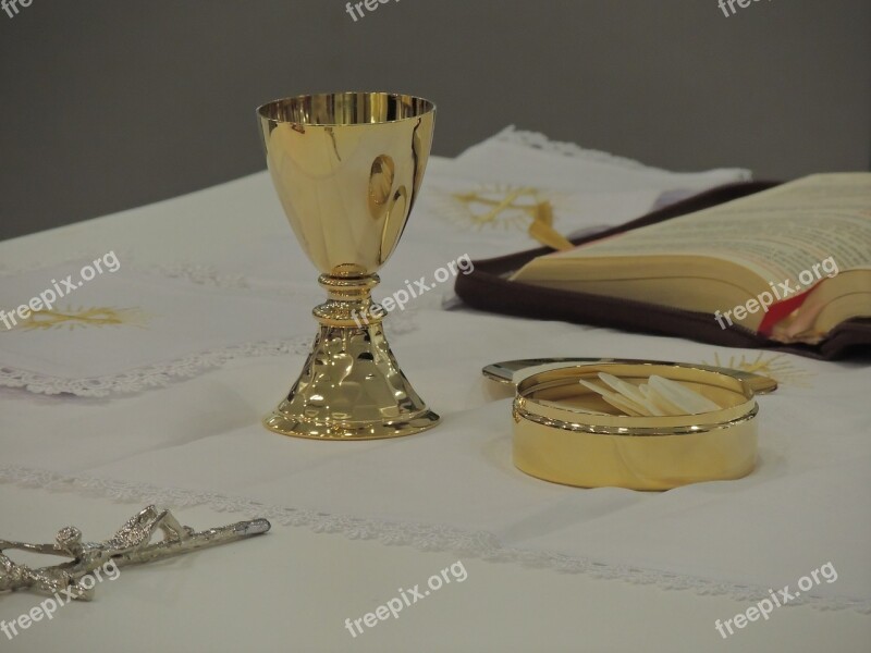 Chalice Mass Consecration Church Altar