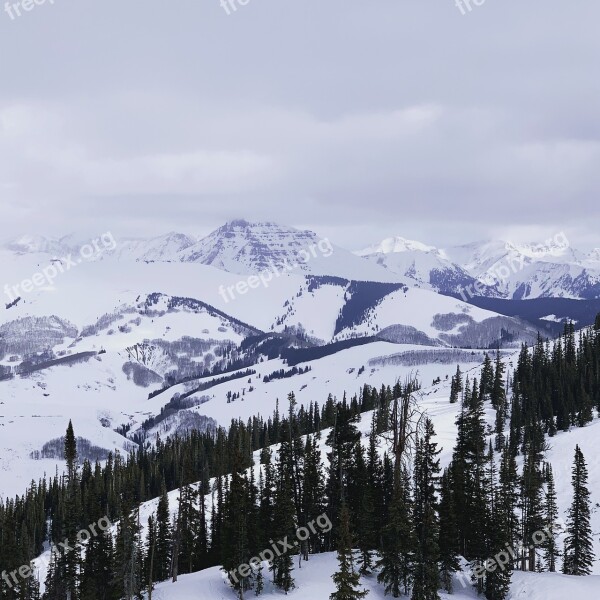 Colorado Mountains Landscape Mountain Snow