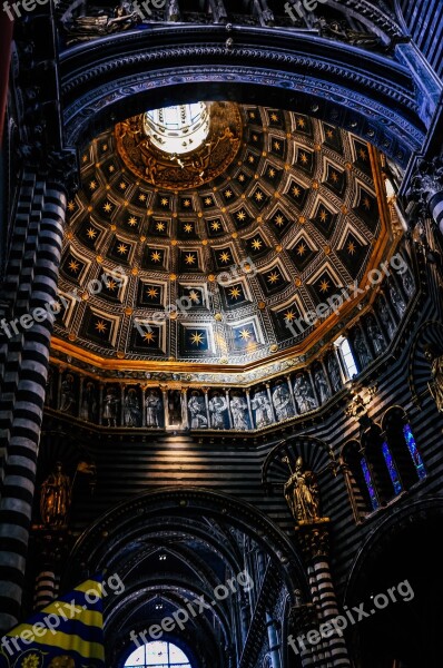 The Cathedral The Interior Of The Siena Church Architecture