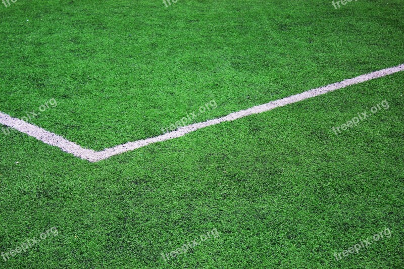 Football Field Grass Marking Green