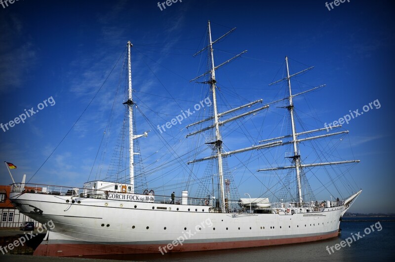 Ship Sailing Vessel Sail Training Ship Gorch Fock Masts