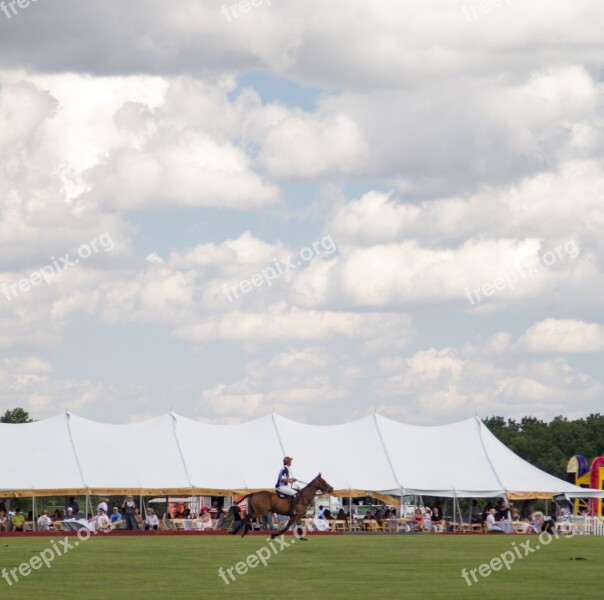 Polo Clouds Horse Rider Summer