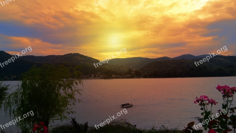 Sunset Nature Landscape Sky Clouds