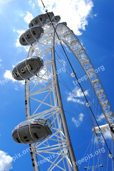 London Eye Ferris Wheel London England Tourism