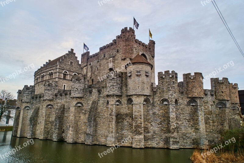 Belgium Gent Gravensteen Castle Middle Ages