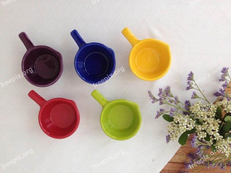 Ceramic Vessels Colorful Cup Free Photos