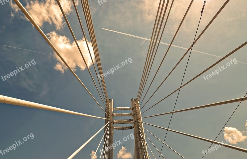 Bridge Sky Cloud Planes Anchors