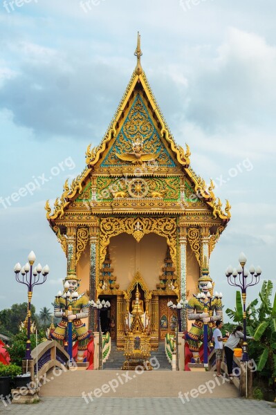 Asia Thailand Samui Temple Building