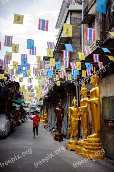 Thailand Street Lane Holiday Flag