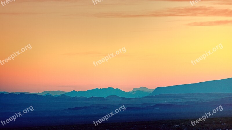 Nevada Desert Mountains Evening Light