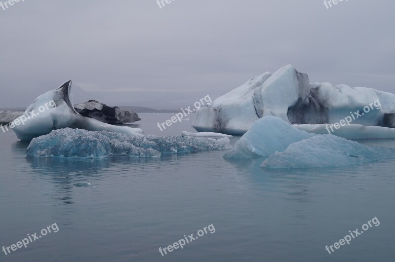 Iceland Icebergs The Glacier Sea Free Photos