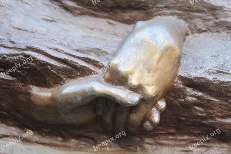 Hands Sculpture Art Braga Portugal