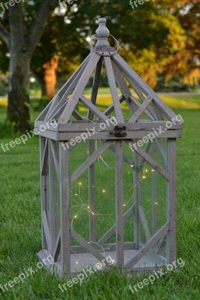 Fairy Lights Lantern Summer Grass Free Photos