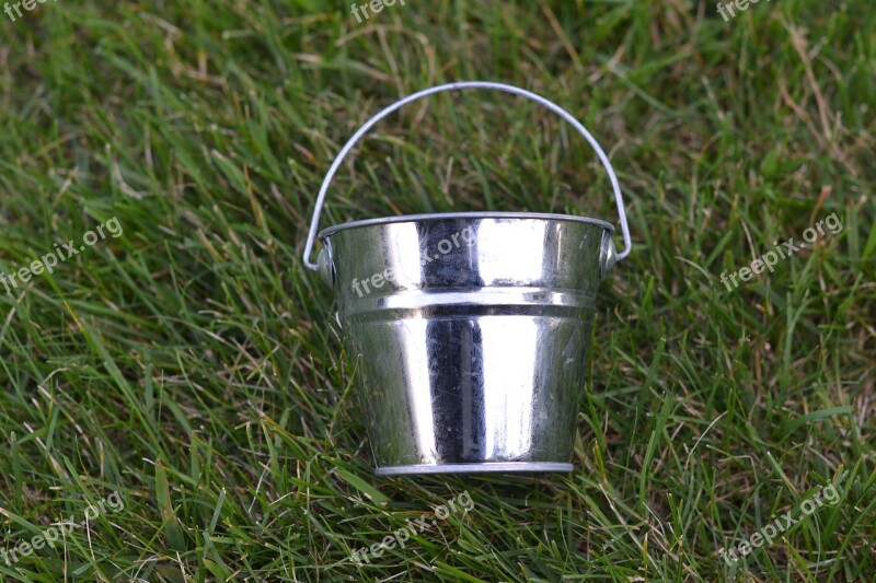 Silver Bucket Grass Bucket Galvanized Bucket Galvanized