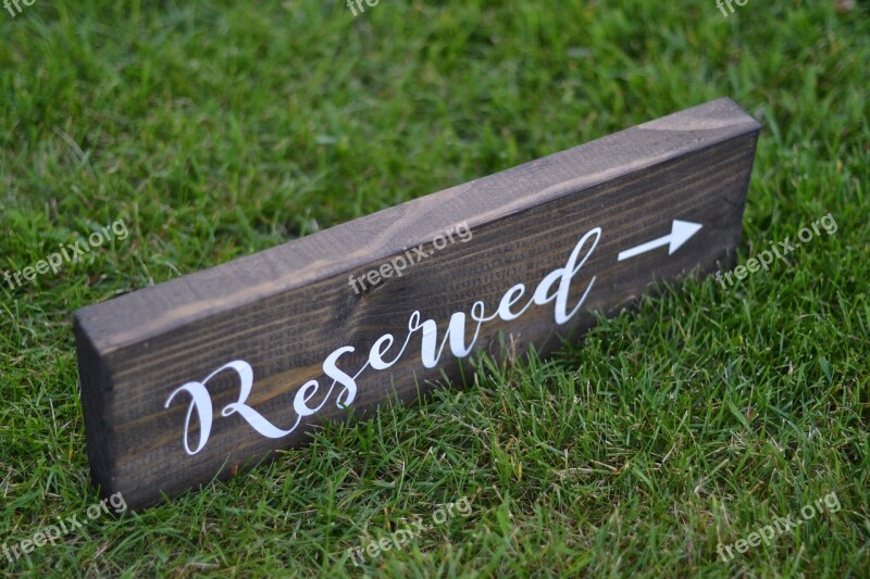 Reserved Sign Wedding Sign Wedding Reserved Sign Wooden Sign