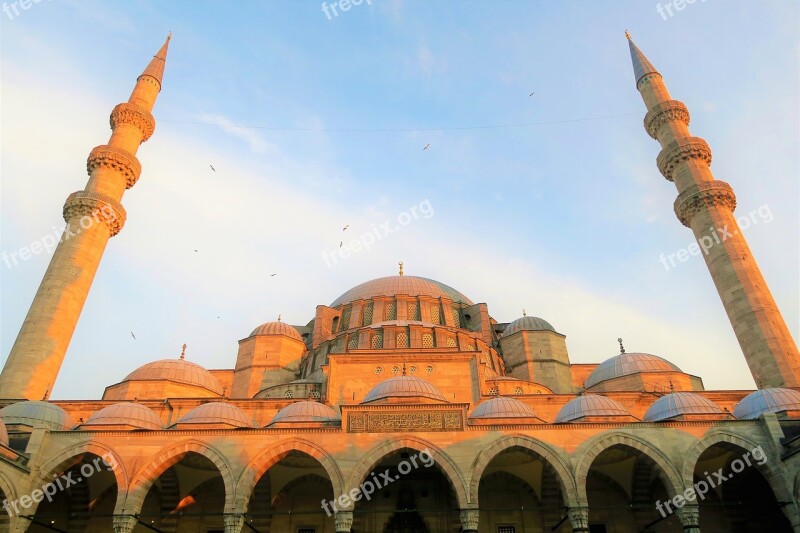 Cami Minaret Istanbul Religion Islam