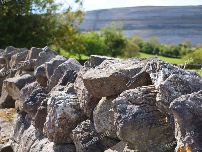 Stone Rock Ireland Landscape Free Photos