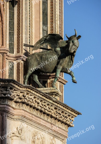 Statue Bull Bestiary Symbolic Free Photos