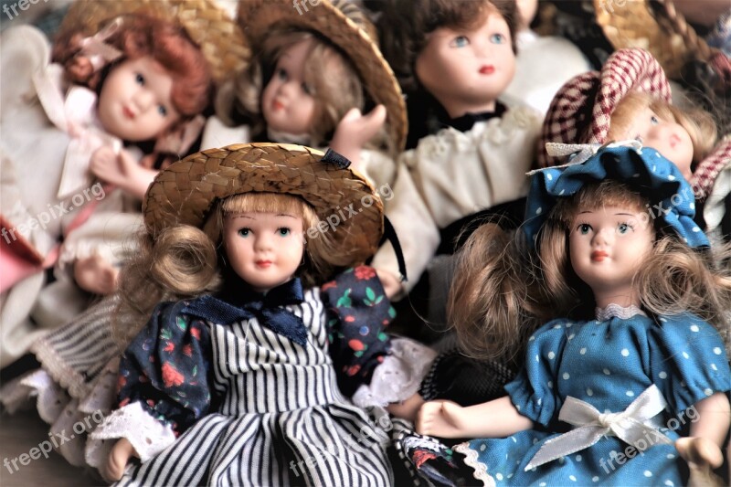 Porcelain Dolls Retro Accessories Toy Antiques