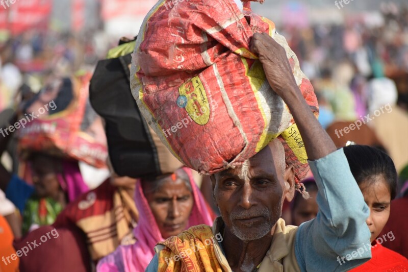 Kumbh Pragraj Crowd People India