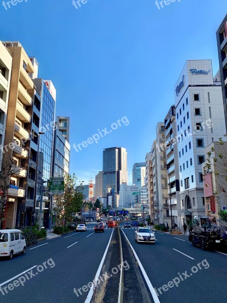 Architecture Buildings City Dusk Japan