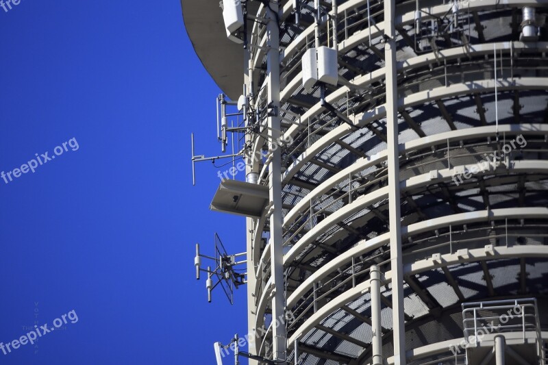 Berlin Alexanderplatz Tv Tower Antennas Close Up