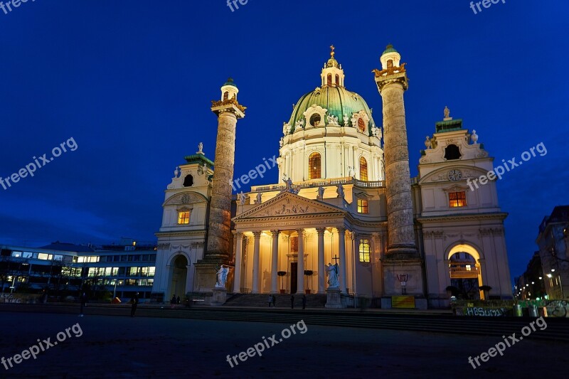 Vienna St Charles's Church Austria Facade Capital