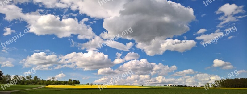 Spring Clouds Sky Panorama Mood