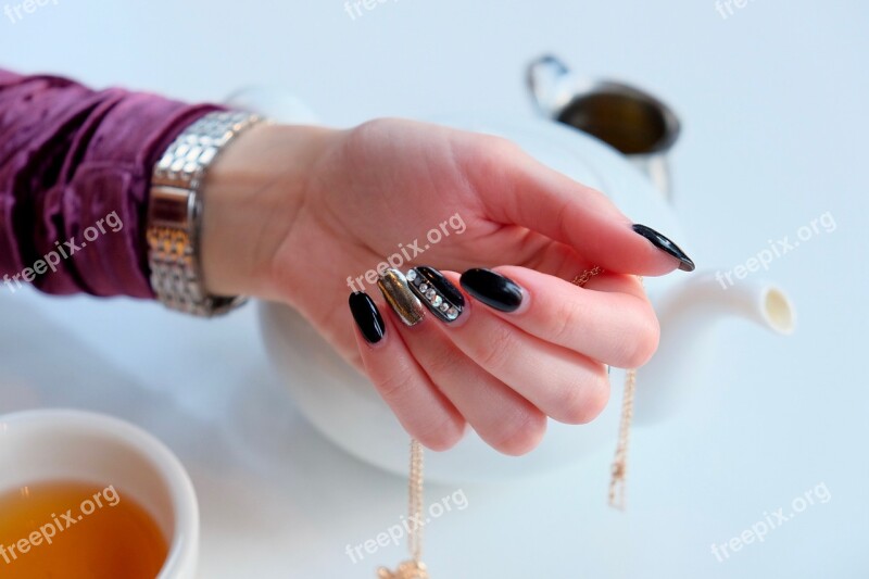 Beautiful Woman Nails Hands Accessory